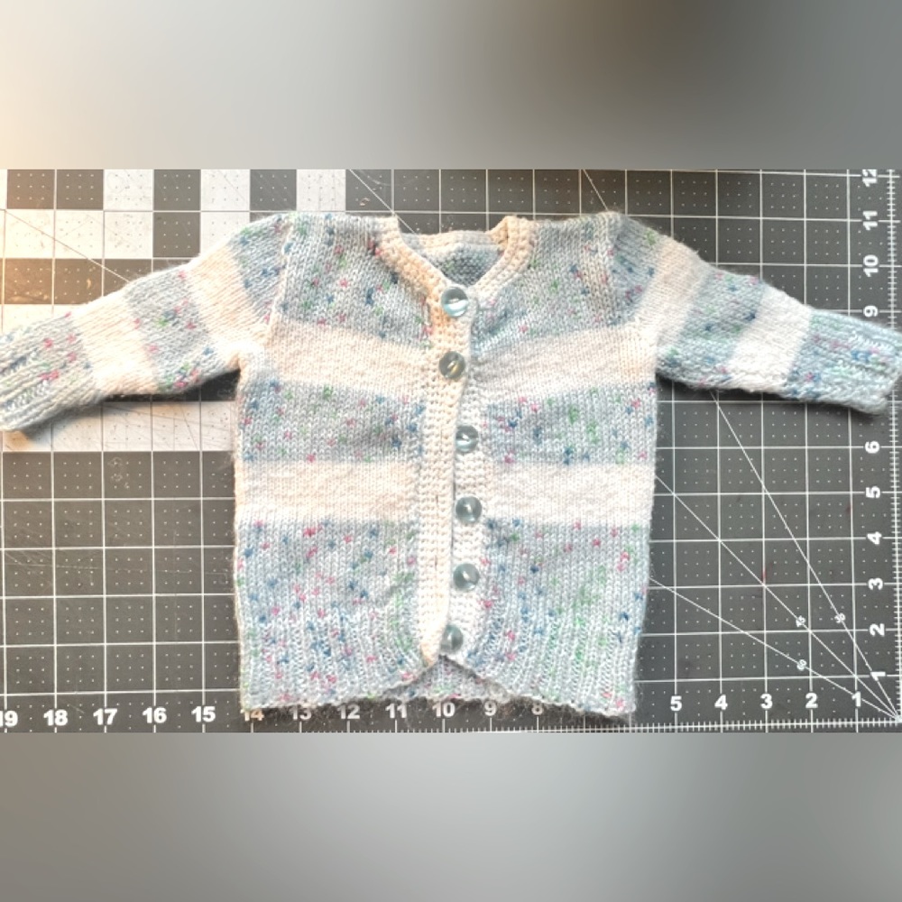 Hand knit baby sweater
